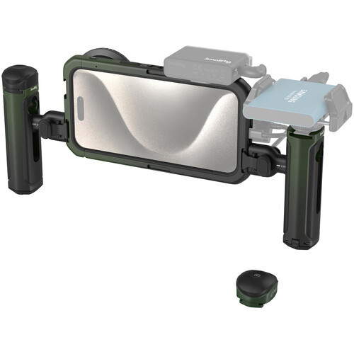 SmallRig 4407 x Brandon Li Special Mobile Video Cage Kit with Dual Handles and Basic Accessories for iPhone 15 Pro Max