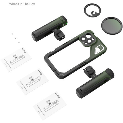 SmallRig 4407 x Brandon Li Special Mobile Video Cage Kit with Dual Handles and Basic Accessories for iPhone 15 Pro Max