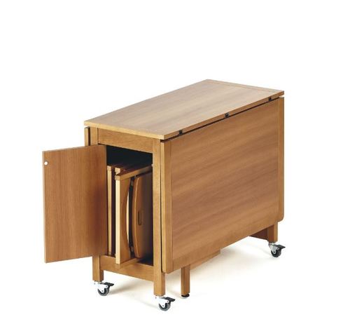שולחן עם 6 כסאות אינטגרלים  INDACO Table + SET 