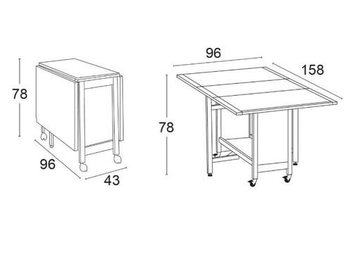שולחן עם 6 כסאות אינטגרלים  INDACO Table + SET 