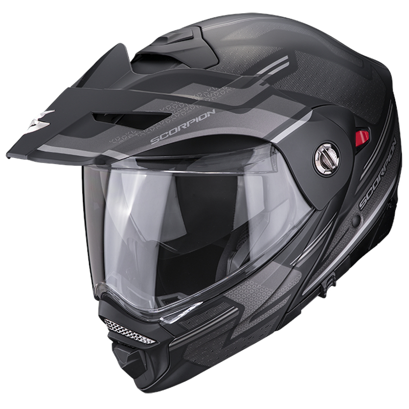 קסדה דו שימושית שחור / כסוף מט - SCORPION EXO ADX- 2 CARRERA