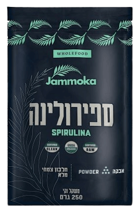 אבקת ספירולינה אורגנית 250 גרם - ג'מוקה