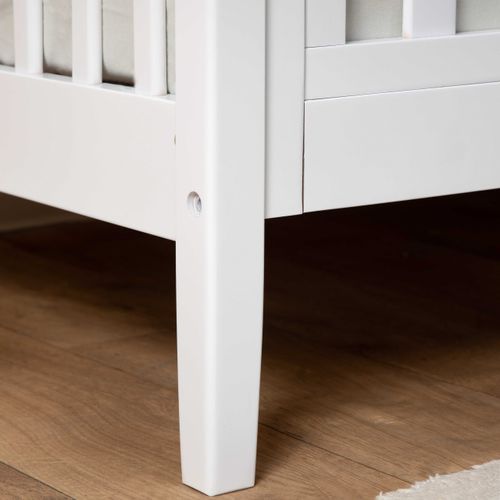 מיטת תינוק הופכת למיטת מעבר ולמיטת ספה דגם להלה - לבן