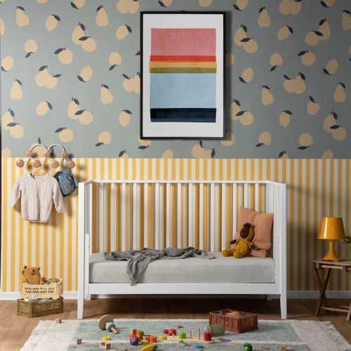 מיטת תינוק הופכת למיטת מעבר ולמיטת ספה דגם להלה - לבן