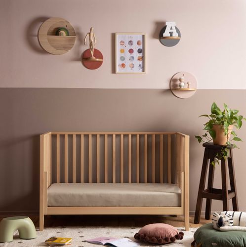 מיטת תינוק הופכת למיטת מעבר ולמיטת ספה דגם להלה - טבעי