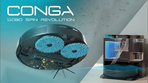 שואב רובוטי לניקוי רצפות Cecotec Conga 11090 Spin Revolution Home&Wash