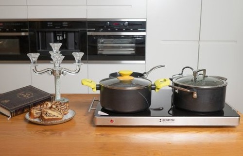 פלטת שבת זכוכית מחוסמת ל-4 סירים Benaton BT-12002 