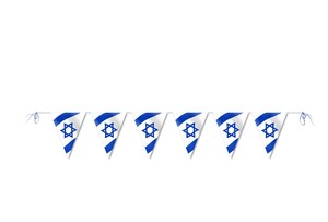 שרשרת משולשים דגלי ישראל