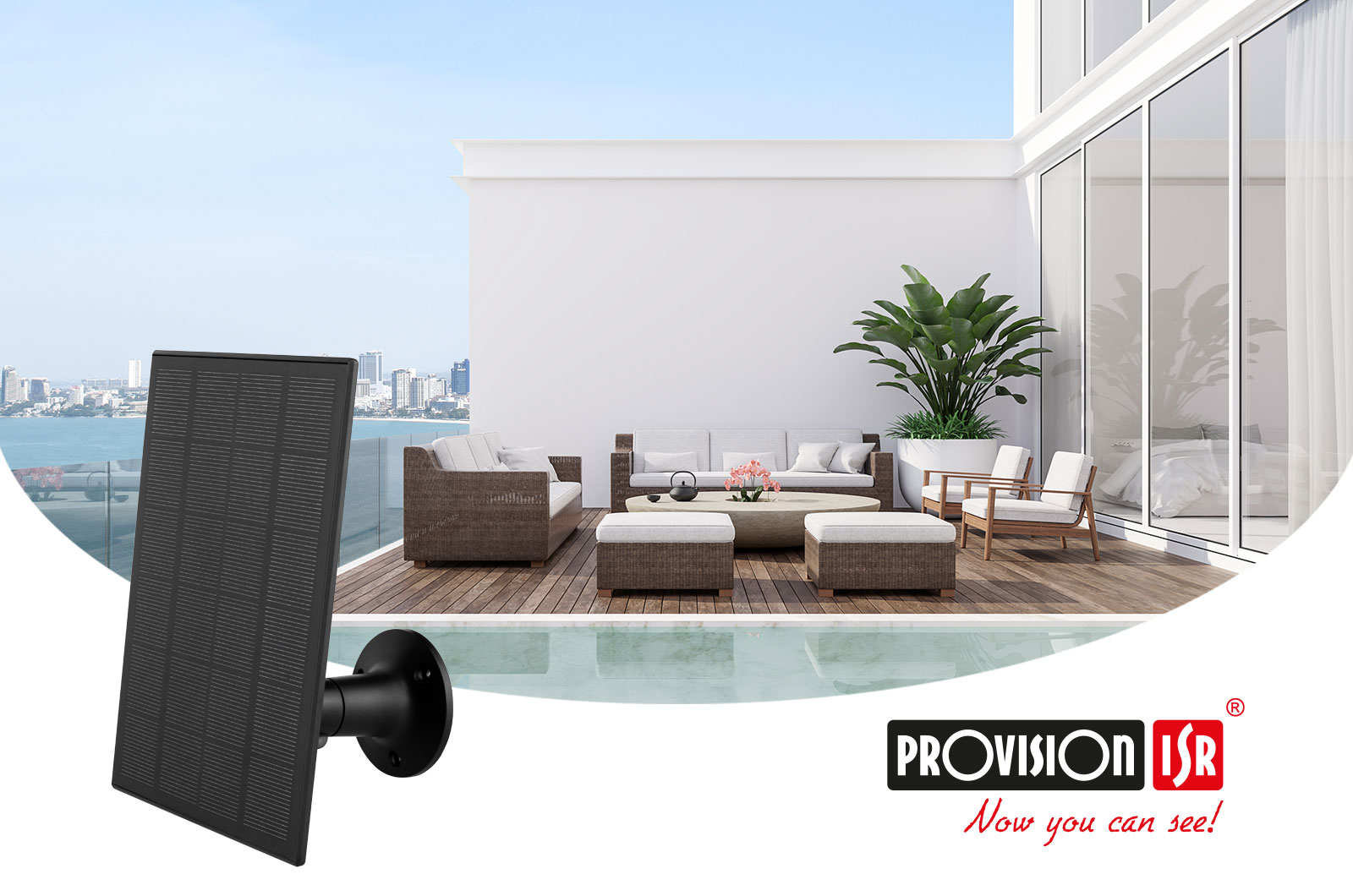 פאנל סולארי SP-02 מבית ProVision ISR עבור מצלמות עם סוללה נטענת 