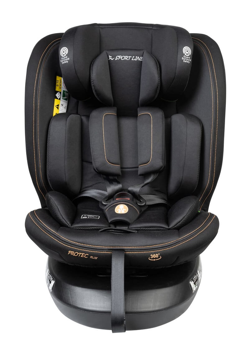 כיסא בטיחות מסתובב 360º משולב בוסטר דגם PROTEC PLUS צבע שחור ספורטליין