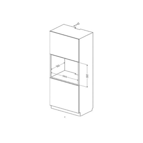 תנור בנוי פירוליטי 77 ליטר Sauter Cuisine 7600W לבן