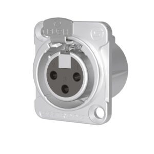מחבר XLR נקבה שסי 3 פין כסוף Seetronic MK3F2C