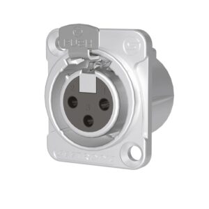 מחבר XLR נקבה שסי 3 פין כסוף Seetronic MK3F2C