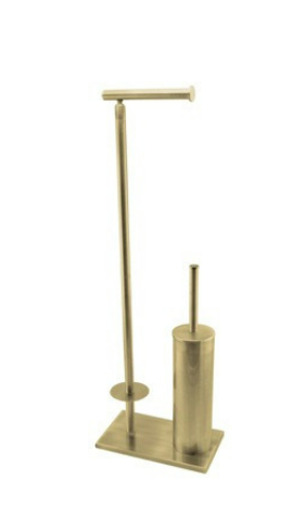 מעמד נייר + מברשת ברודווי זהב מט עשוי BRASS מק