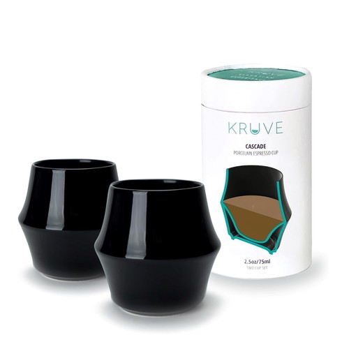 זוג כוסות קרוב אספרסו מפורצלן Kruve Cascade Espresso