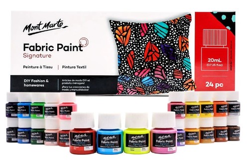 סט 24 צבעי בד MONT MARTE Fabric Paint