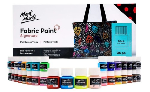 סט 36 צבעי בד MONT MARTE Fabric Paint