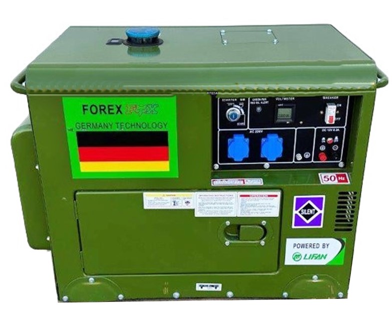 גנרטור דיזל מושתק 6KVA חד פאזי