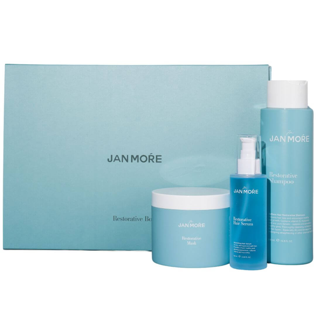 מארז RESTORATIVE Standard שמפו מסכה וסרום לשיער JAN MORE