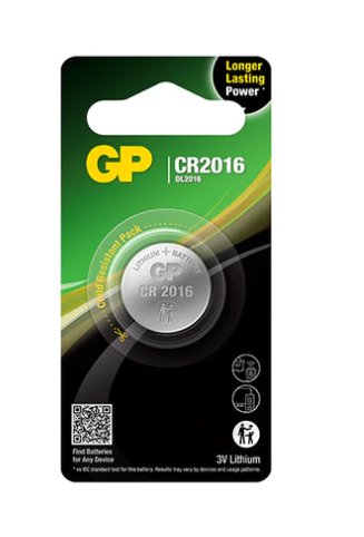 10 סוללות כפתור ליתיום CR2016 3V תוצרת GP