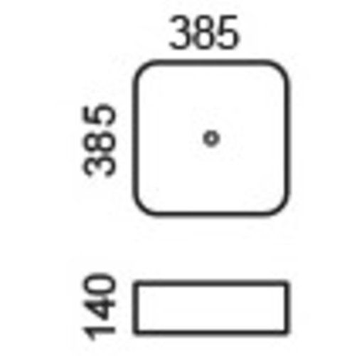 כיור רחצה מונח גוון אבן דגם אורלינס 38.5X38.5 סמ