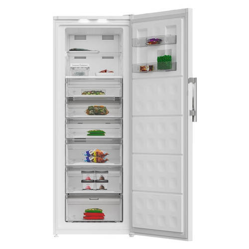 מקפיא 8 מגירות דגם GFN24840N GRUNDIG בצבע לבן כולל משמרת שבת