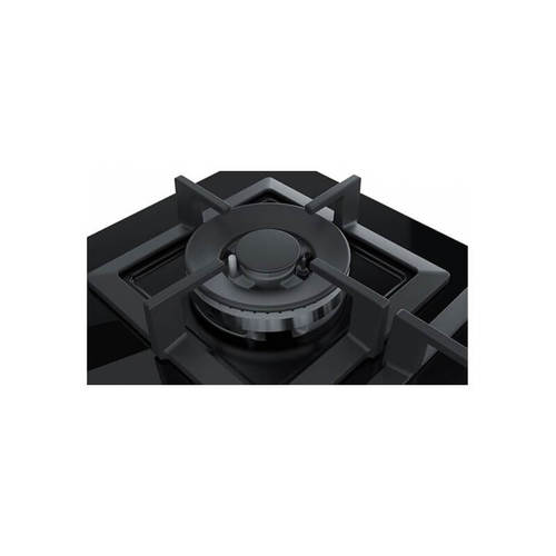 כיריים גז 4 להבות דגם PPH6A6M25Y BOSCH בצבע זכוכית שחורה