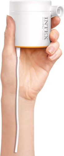 משאבת ניפוח מיני חשמלית ניידת לבריכות, מתנפחים ומזרנים עם חיבור לשקע USB - לבן