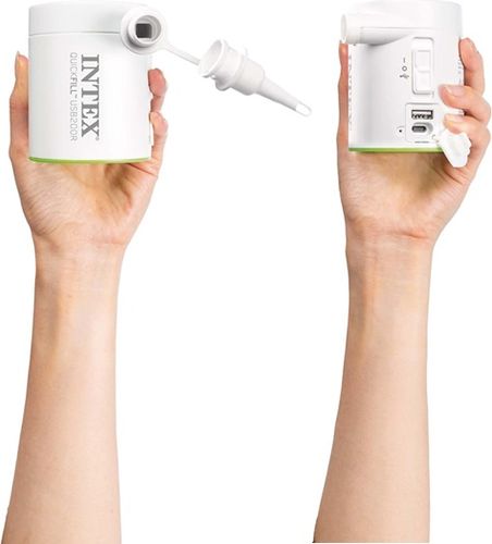 משאבת ניפוח מיני חשמלית נטענת וניידת לבריכות, מתנפחים ומזרנים (מצויין לקמפינג)