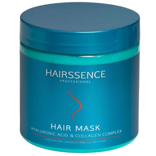 מסכה לשיער HAIRSSENCE חומצה היאלורונית וקולגן לשיער יבש, פגום וצבוע 500 מ