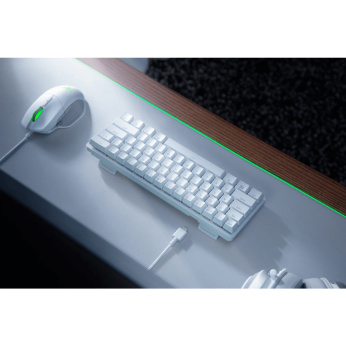 מקלדת אופטית צבע לבן RAZER HUNTSM MINI RED.S