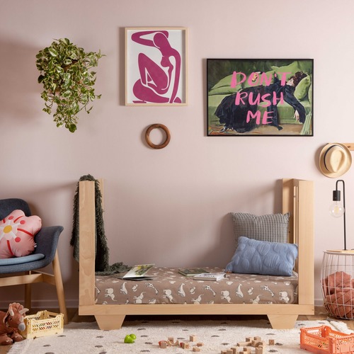 מיטת תינוק משולבת עריסה ומיטת מעבר 8 ב 1 דגם ספיריט - טבעי