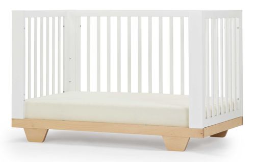 מיטת תינוק משולבת עריסה ומיטת מעבר 8 ב 1 דגם ספיריט - לבן וטבעי