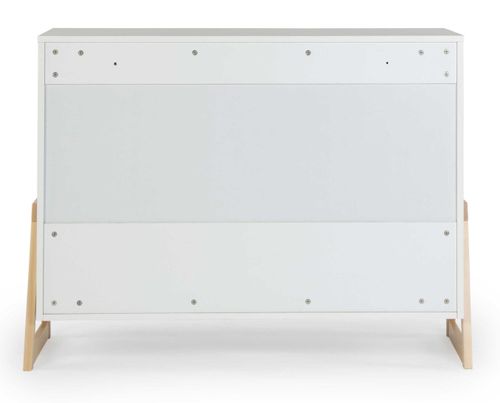 שידת החתלה רחבה לתינוק בראבו עשויה MDF בציפוי מלמין - לבן משולב טבעי