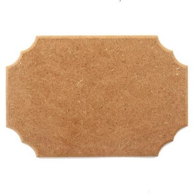 שלט MDF מלבן 12/18 פינות קעורות 8 מ
