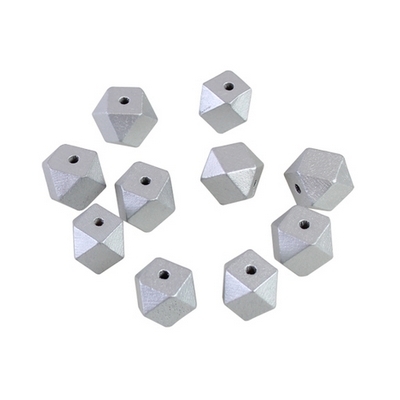 חרוזי עץ מצולעים 1.5 ס