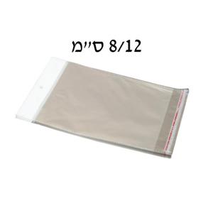 שקיות צלופן 31 מיקרון מידה 8/12 + 3 עם תליה 100 יח'