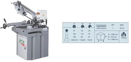 משור סרט YCM210 חצי אוטומטי KARNAF