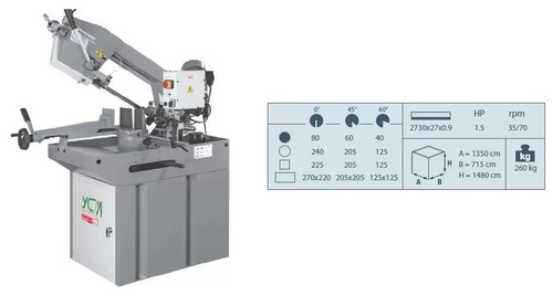 משור סרט YCM285 חצי אוטומטי KARNAF