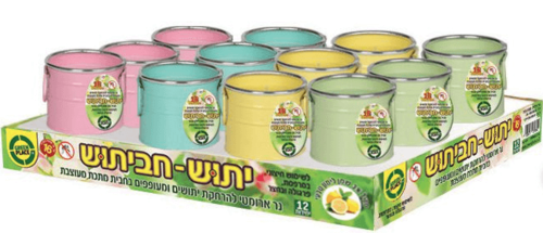 חביתוש XL  נר דוחה יתושים דקורטיבי ענק  כ-36 שעות בעירה