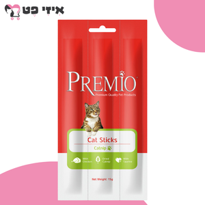 פרמיו חטיף סטיקס קטניפ לחתול 15 גרם PREMIO