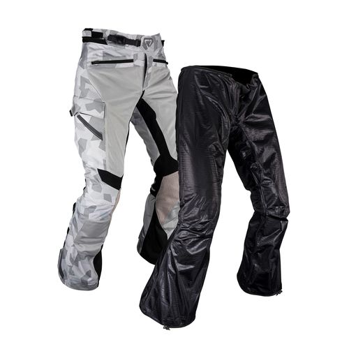 מכנס רכיבה ממוגן וחסין מים ליט אפור / לבן - LEATT PANTS ADV FLOWTOUR 7.5 STEEL