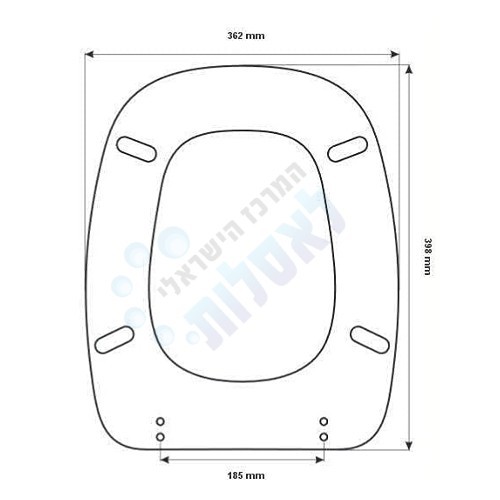 T9629901Ideal Standard | Ideal Standard | מושב אסלה מתאים לדגם אידיאל סטנדרט AERO | לבן