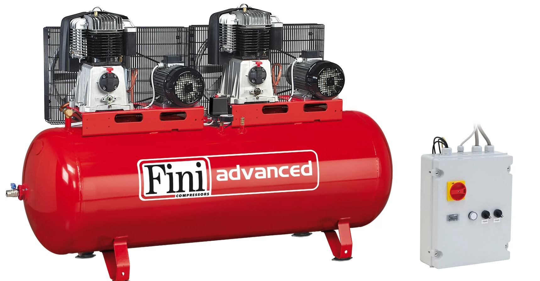 מדחס 500 ליטר 5.5X2 כ"ס 400V P22023 עם רצועה תוצרת FINI איטליה