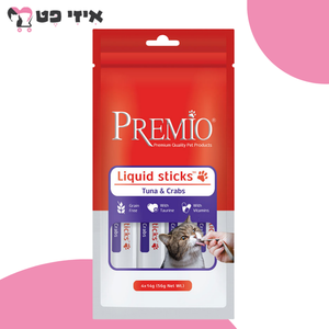 פרמיו חטיף שלוק עם טונה וסרטנים לחתול 56 גרם PREMIO