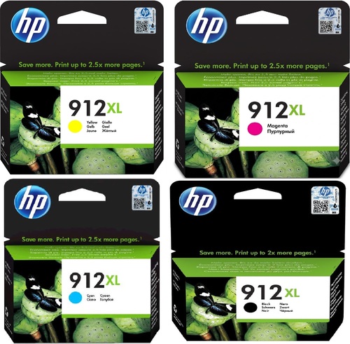 סט 4 ראשי דיו מקוריים 912XL 3YP34AE HP