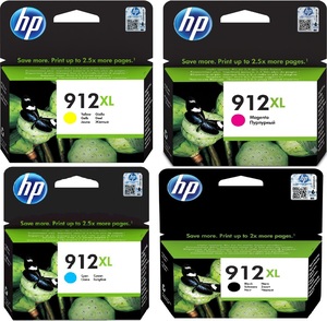 סט 4 ראשי דיו מקוריים 912XL 3YP34AE HP