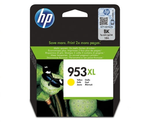 ראש דיו ‏מקורי צהוב HP 953XL F6U18AE