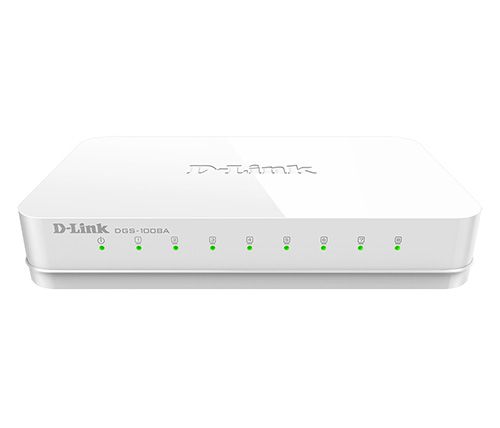 מתג D-Link DGS-1008A 8 Ports Gigabit 10/100/1000Mbps Switch