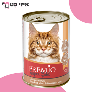 פרמיו סופר גולד שימור טונה אדומה בציפוי צדפות בג